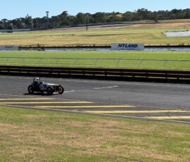 Michelle and Fernando on the main straight