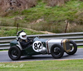 Michelle checking out the grip with Fernando's new wheels and tyres around turn 1 at Rob Roy