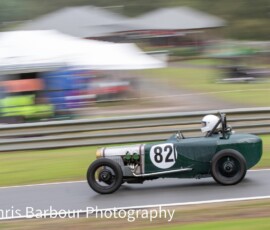 Michelle and Fernando testing the lack of grip at turn 1 of the VHRR Historic Hillclimb at Rob Roy