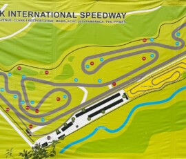 Clark International Speedway track map near the entry to the circuit