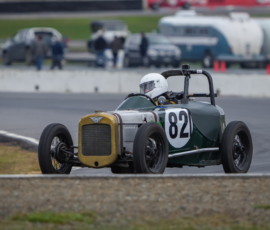 Leaning into the corner with the tyres holding on nicely