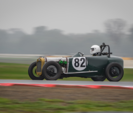 Entering the esses, trying not to slide