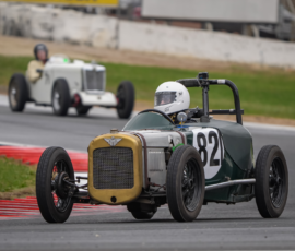 Warming up on the out lap